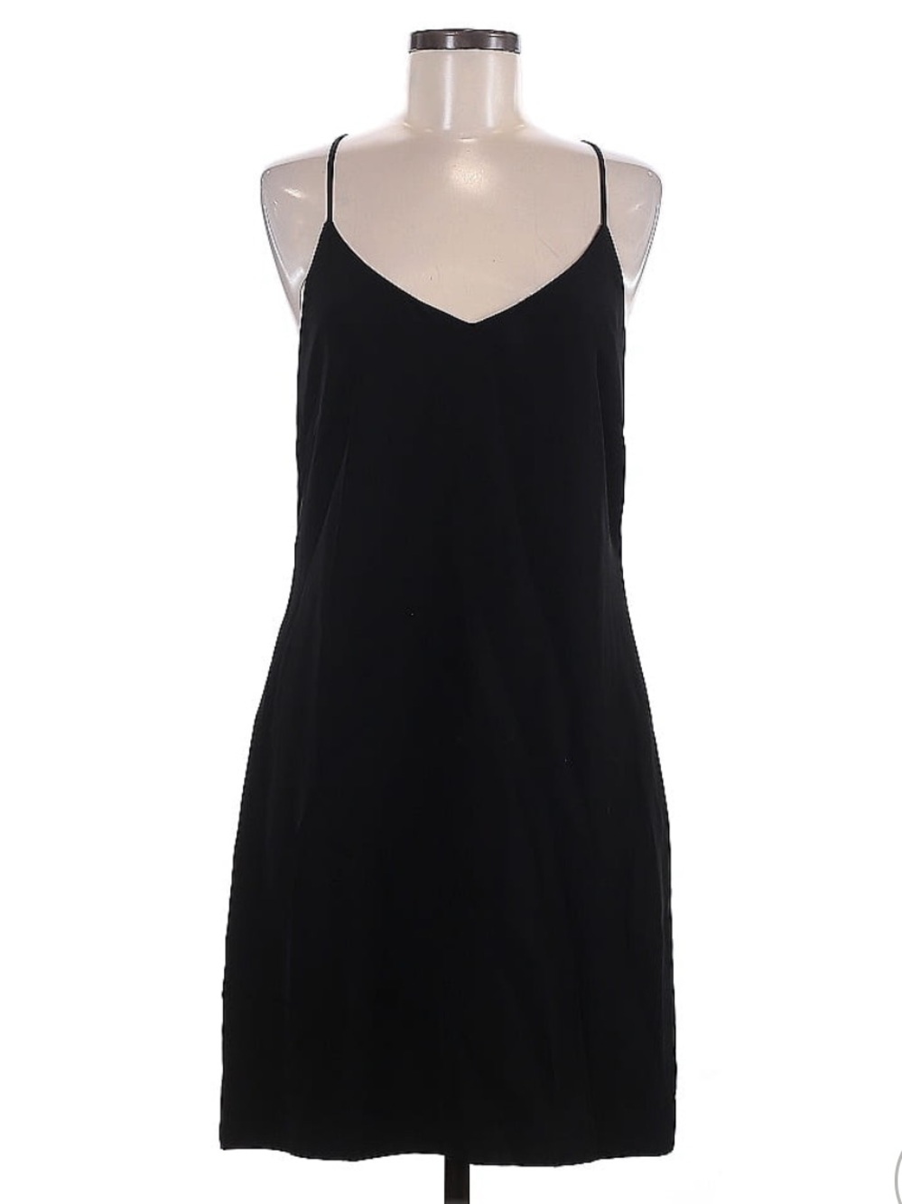 J. Crew Black Slip Dress with Spaghetti Straps, Size 4